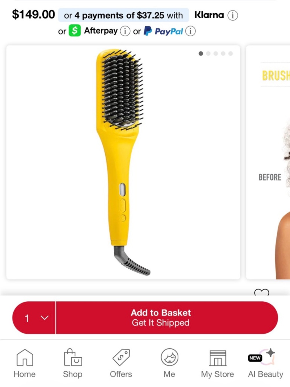 Drybar The Brush Crush Heated Straightening Brush